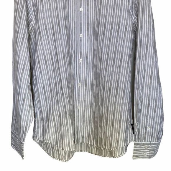 A/X Armani Exchange Mens  Sz L Striped Long Sleeve Shirt - Picture 3 of 9